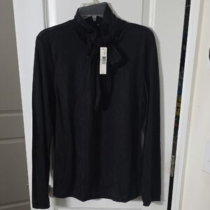 NWT* New Directions Black Top with Neck Bow